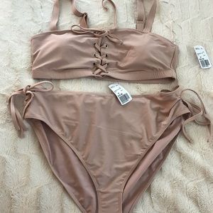 Forever 21 Lace-Up High-Waist bikini